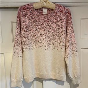 Zara Fancy Winter Knitwear Collection Pink/ Cream Ombré Girls Sweater size 13-14